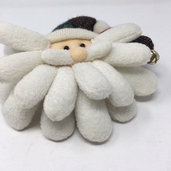 Stuffed Plush Santa Claus‎ Head w/ Jingle Bell hat Christmas Holiday Decor  9" - Picture 2 of 8